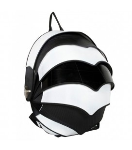 Рюкзак панцирь для шлемов чёрно-белый