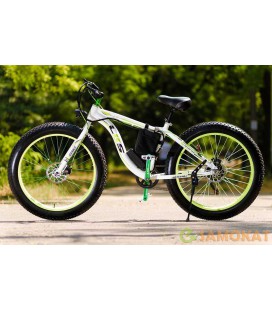 Электровелосипед LKS FATBIKE Electro Rear Drive (бело-зеленый) ДЕМО