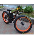 Электровелосипед LKS FATBIKE Electro Rear Drive  (500W) (черно-оранжевый)