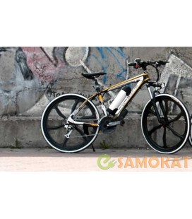Электровелосипед PORSCHE ELECTROBIKE RD (черно-желтый с белыми колесами)
