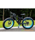 Электровелосипед LKS FATBIKE Electro Rear Drive (черно-голубой)