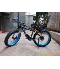 Электровелосипед LKS FATBIKE Electro Rear Drive (черно-голубой)